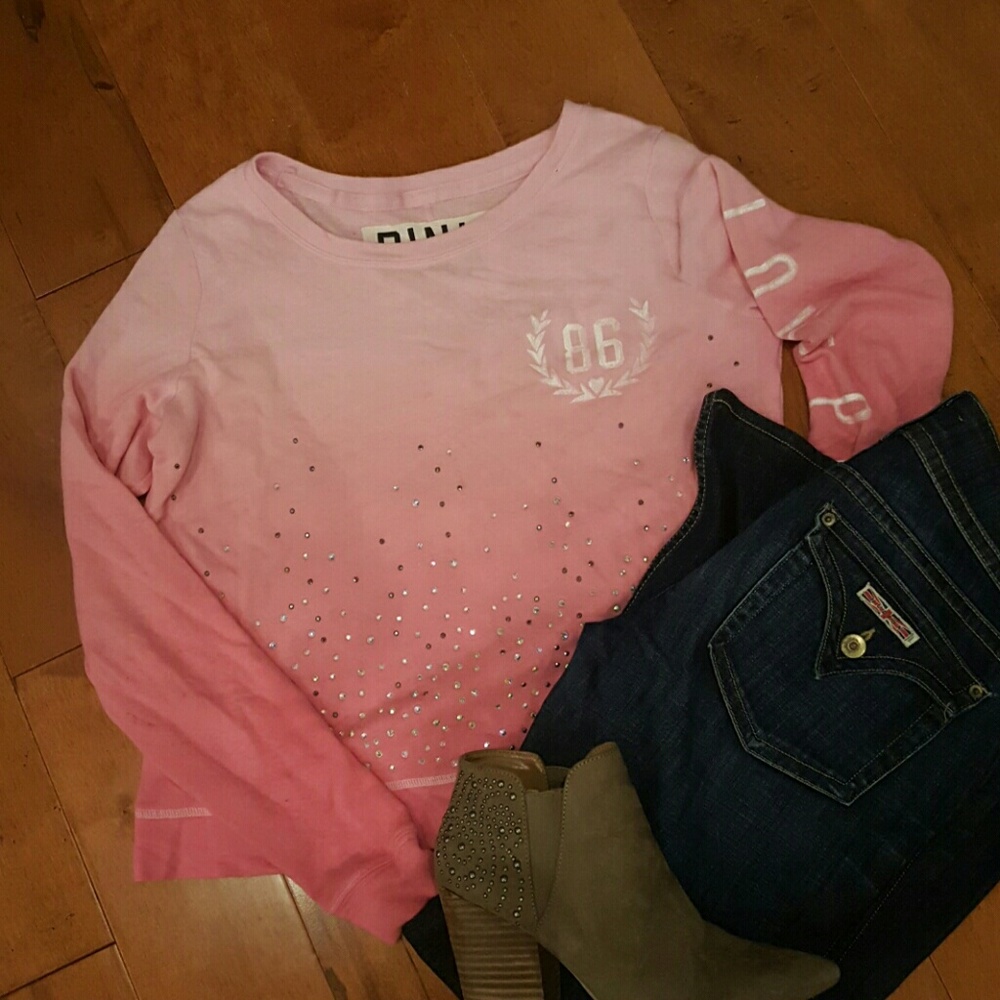 Pink victoria secret pink ombre sweatshirt size xs